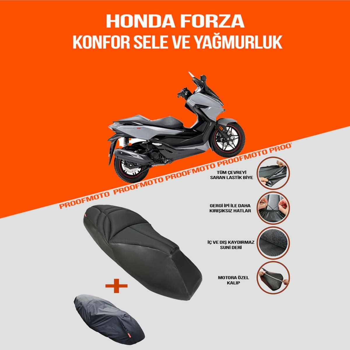 Honda Forza 250 Konfor Sele Ve Yağmurluk Kılıf