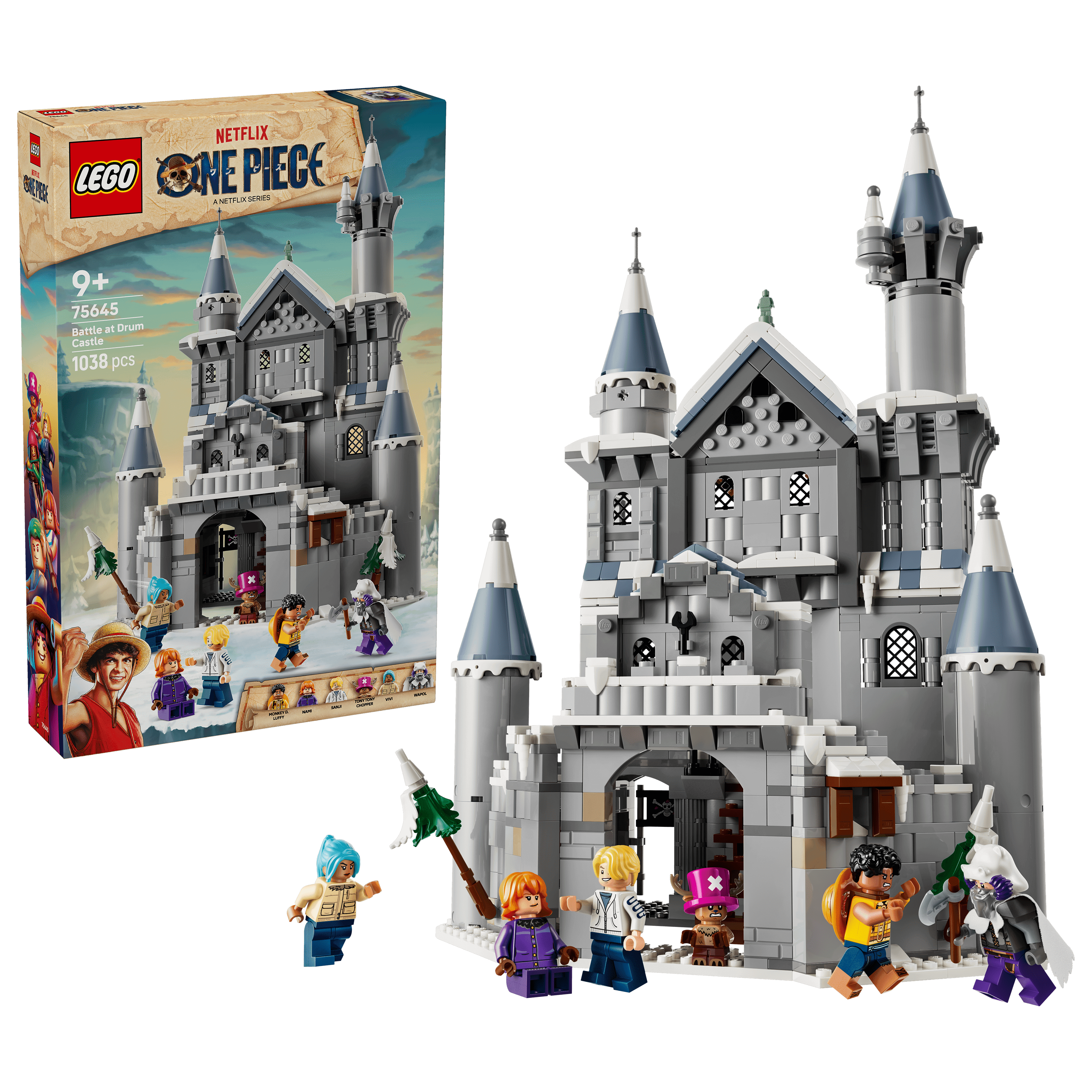 LEGO® ONE PIECE Drum Kalesi Savaşı 75645 - 9 Yaş ve Üzeri Çocuklar için Minifigür İçeren Yaratıcı Oyuncak Yapım Seti (1038 Parça)