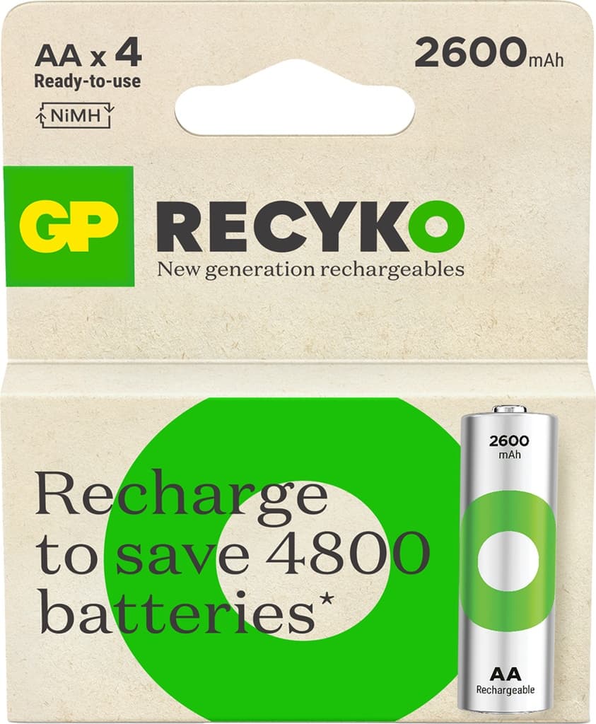 GP ReCyko GP270AAHCEMTR 2600 mAh AA Ni-MH Şarj Edilebilir Kalem Pil 4'lü