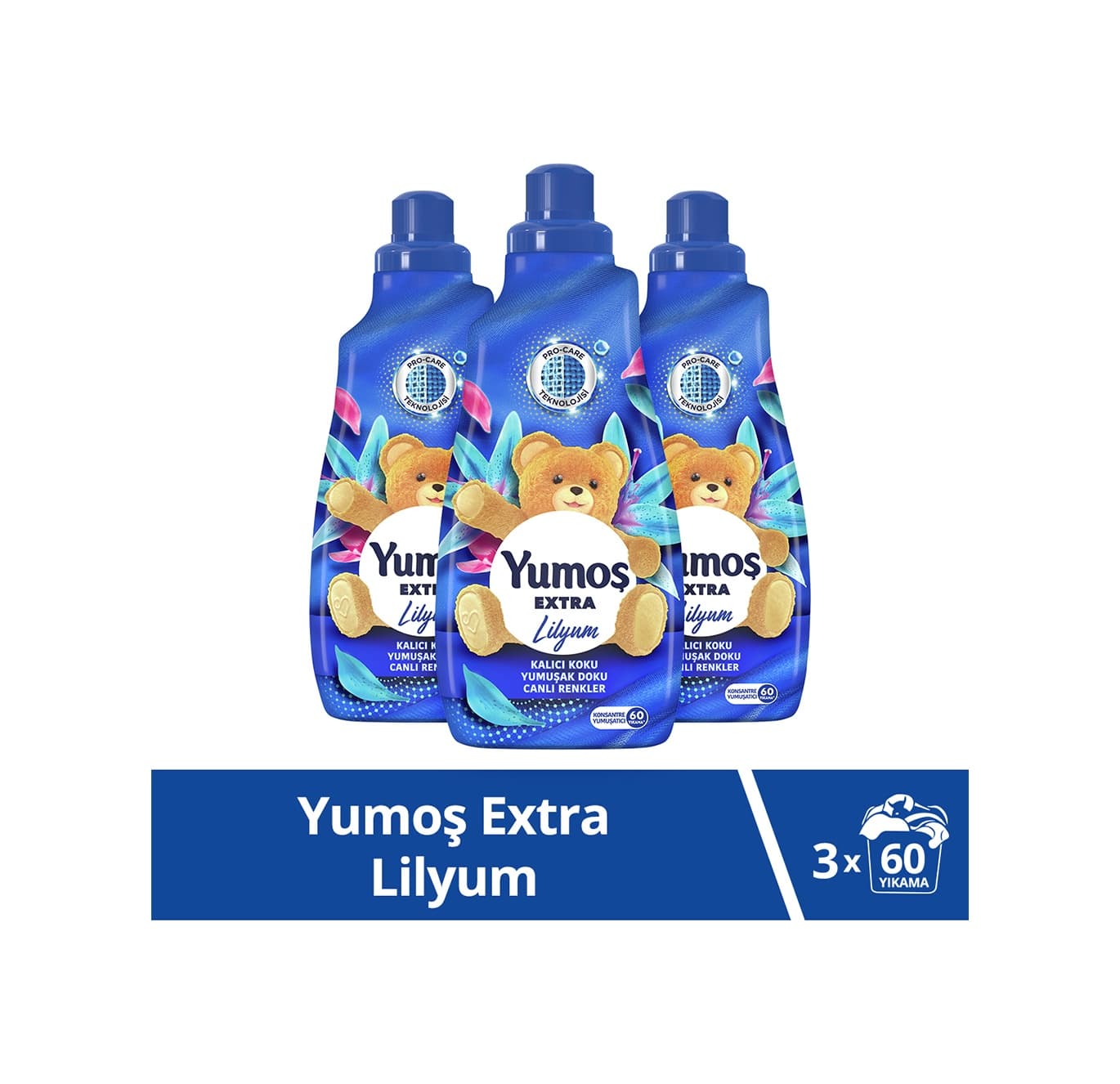 Yumoş Extra Konsantre Çamaşır Yumuşatıcısı Lilyum 3 x 1440 ML