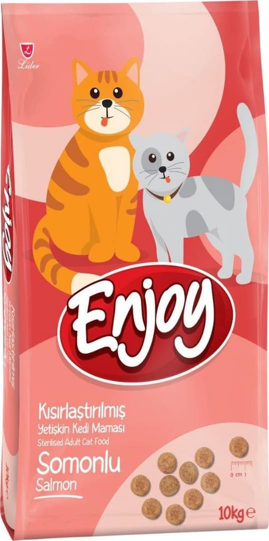 Enjoy Somonlu Kısırlaştırılmış Yetişkin Kedi Maması 10 KG