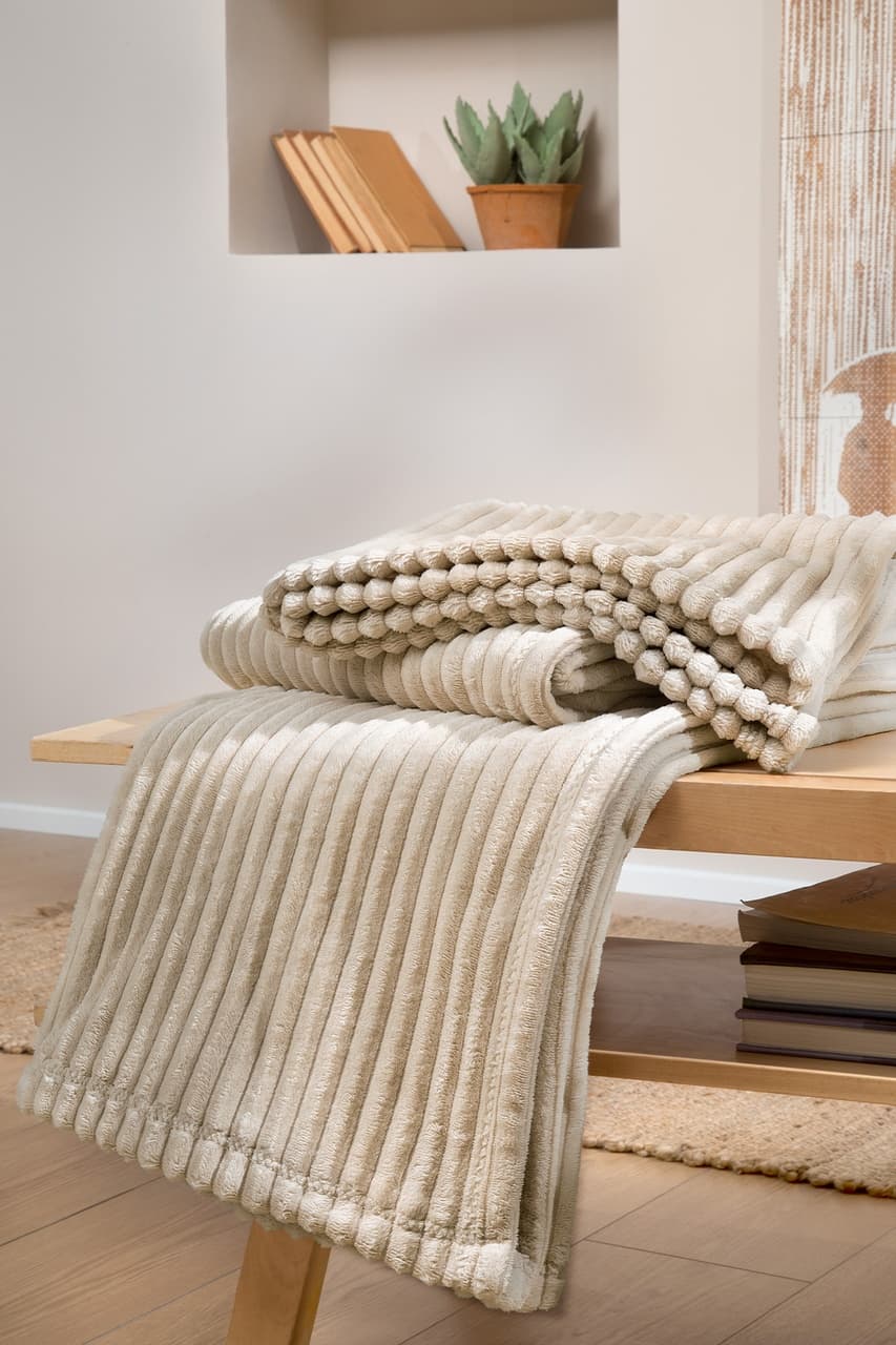 Yataş Bedding Holly Wellsoft Tv Battaniyesi - Ekru (533754461)