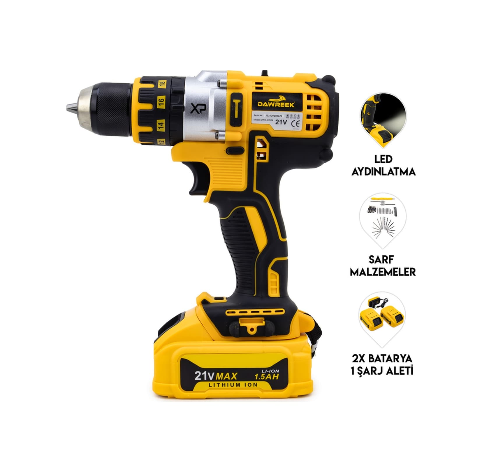 Dawreek 10 MM Çelik Mandren Vidalama DWD5P