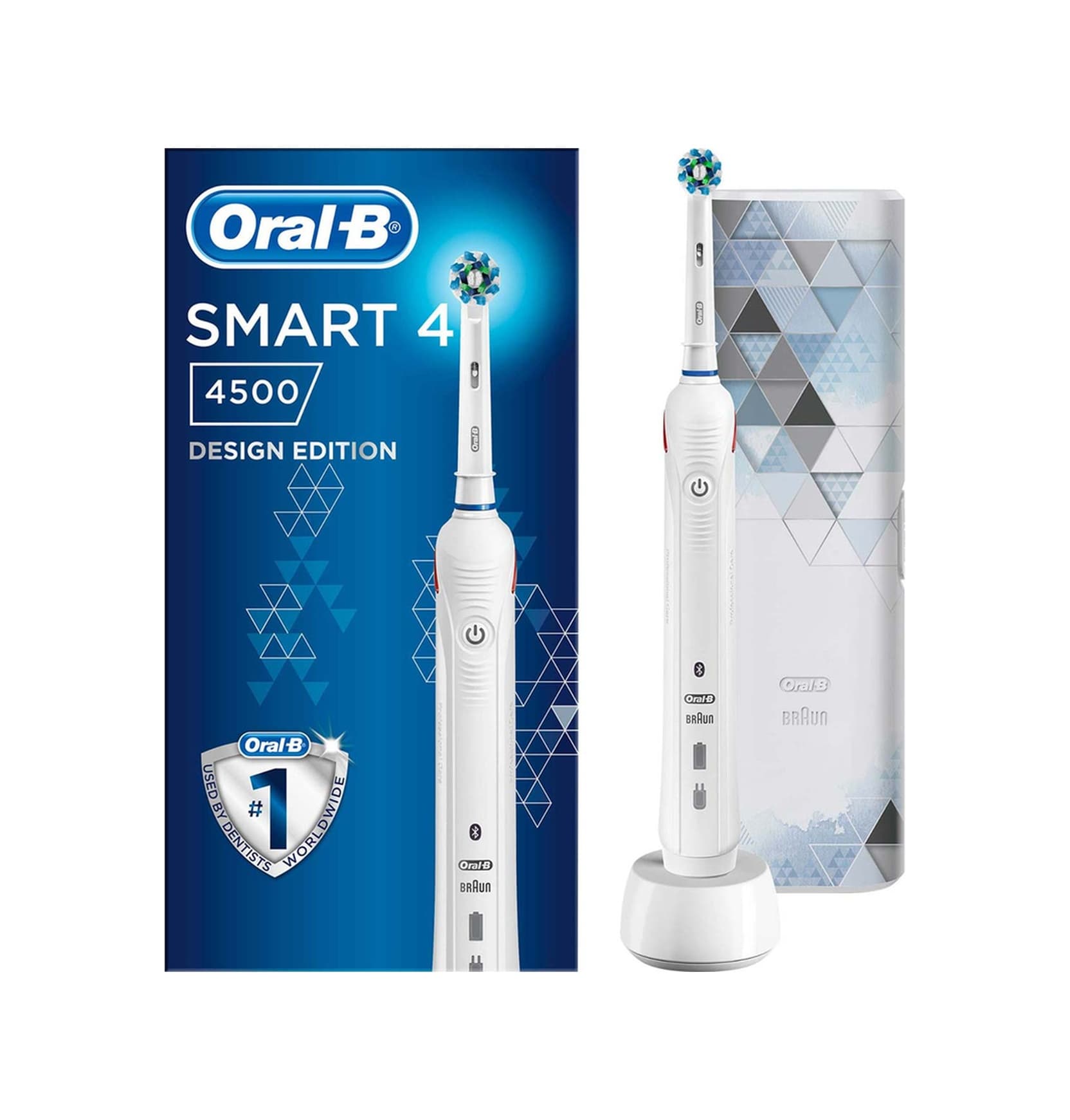 Oral-B Smart 4 4500 Modern Motif Elektrikli Diş Fırçası Beyaz