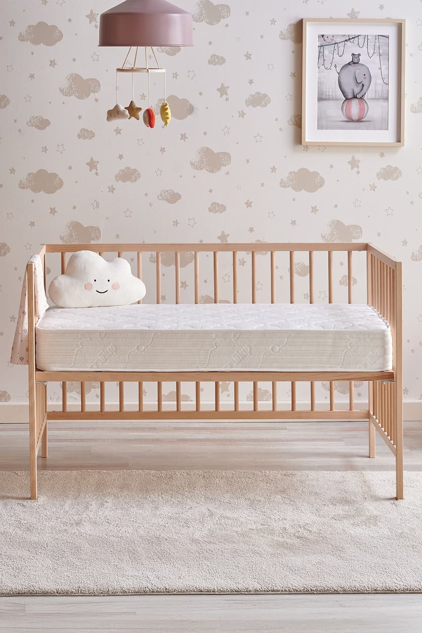 Yataş Mini Dreamy Baby Sıvı Geçirmez Alezli Dht Yaylı Bebek Yatağı, 60x120 CM