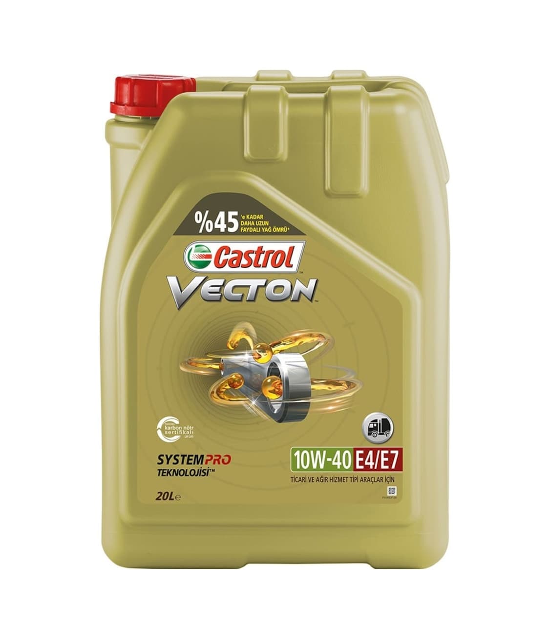 Castrol Vecton 10W-40 E4/E7 Motor Yağı 20 L
