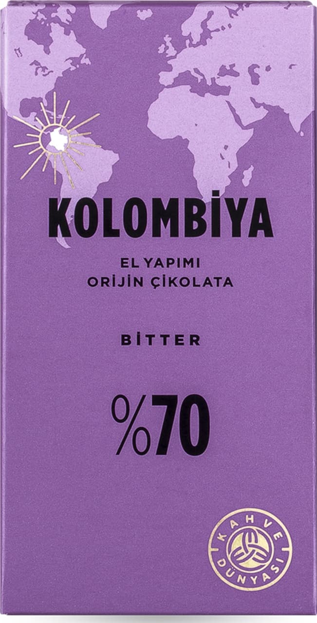 Kahve Dünyası Kolombiya Orijin Bitter Çikolata 100 G