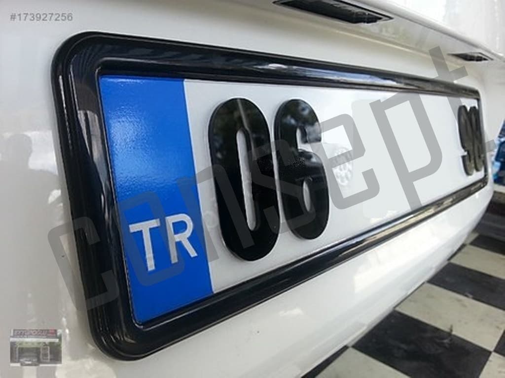 2 Adet Piyano Black Plakalık Consept Siyah Plakalık Takımı 228108948