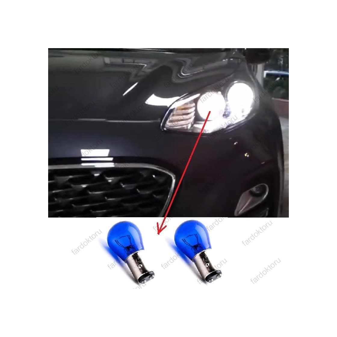 Kıa Sportage Beyaz Işık Gündüz Farı Ampulü Photon P21 5W Ph5525Dv