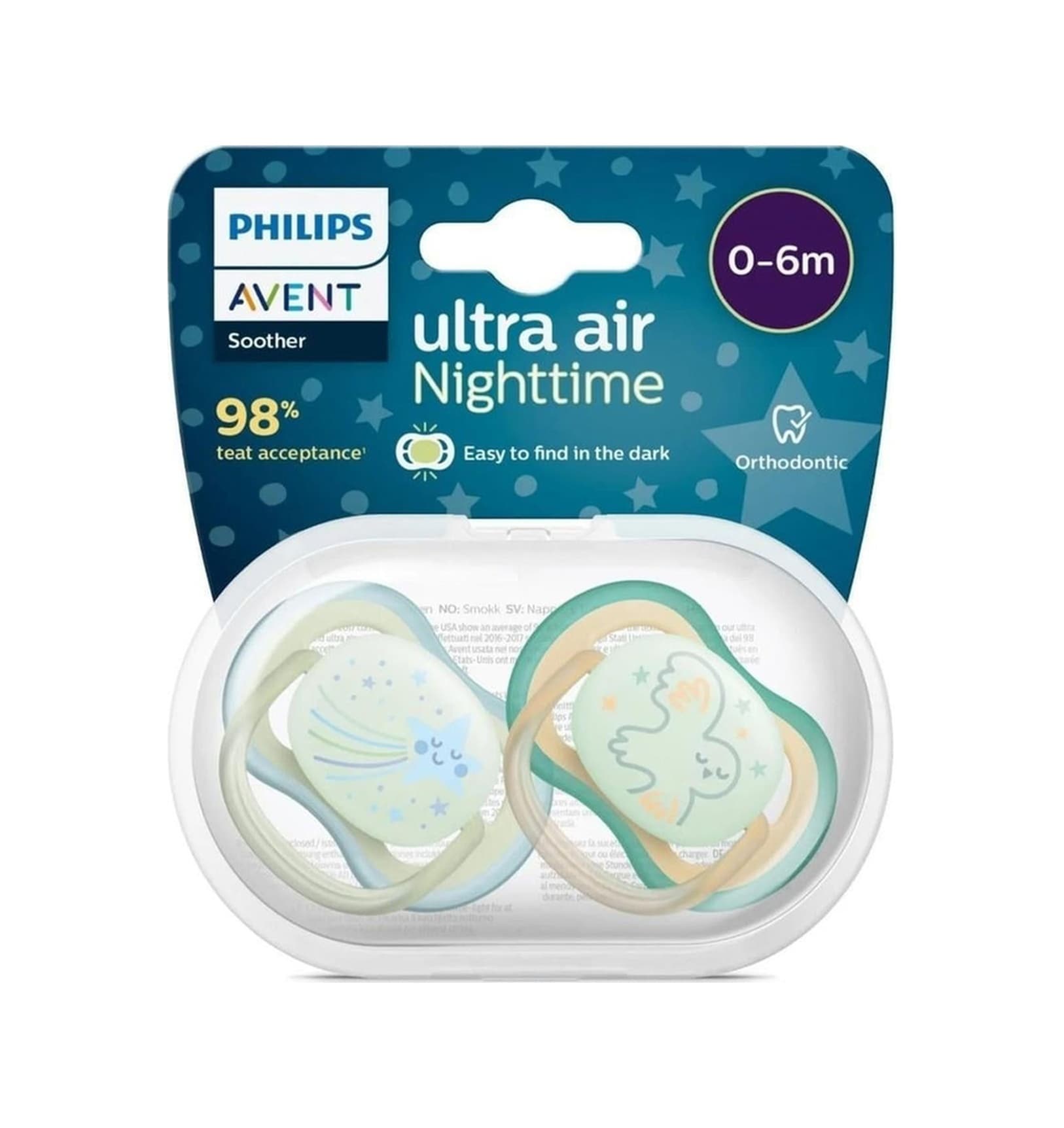 Philips Avent SCF376/18 Ultra Air Night 0-6 Ay 2'li Erkek Emzik