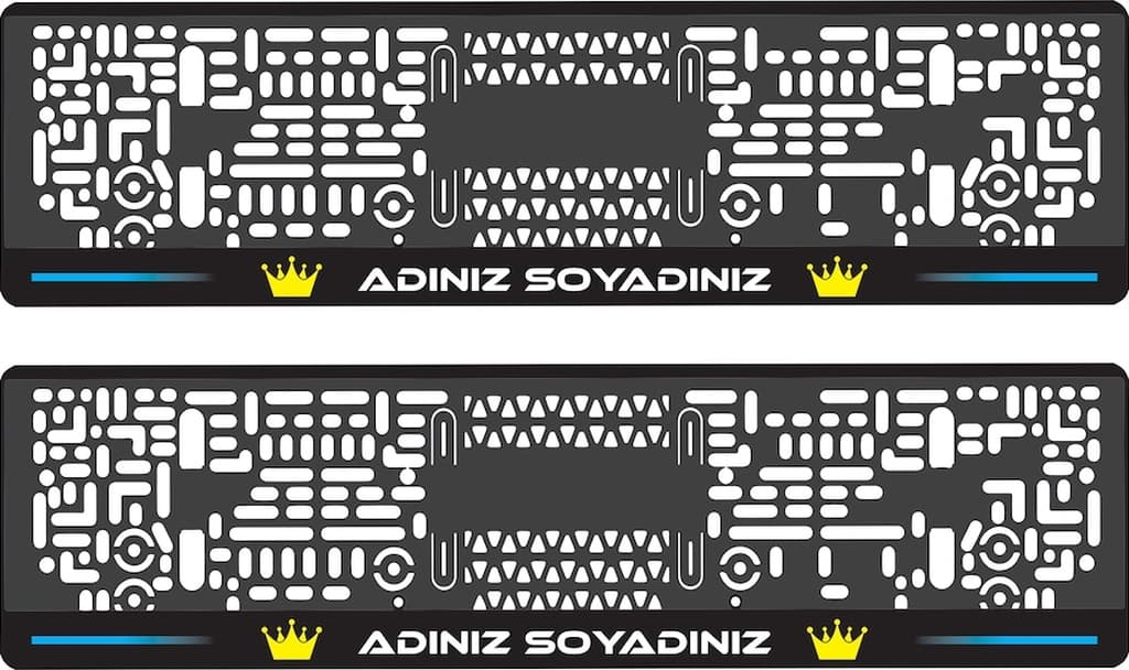 2 Adet Kişiye Özel İsimli Plakalık