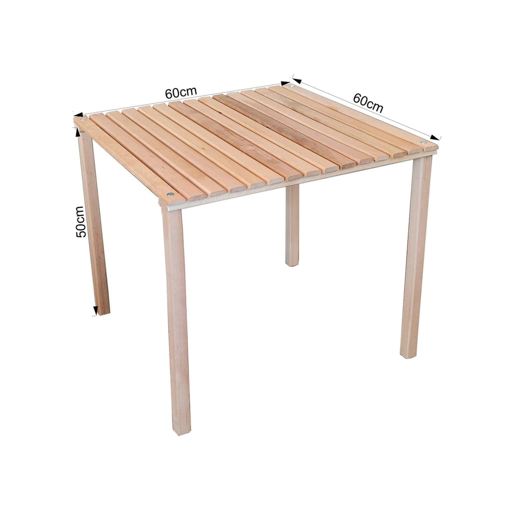 Exent Masif Ahşap Taşıma Çantalı Katlanır Kamp Masası, Balkon Bahçe Plaj Piknik Sehpası, 60x60