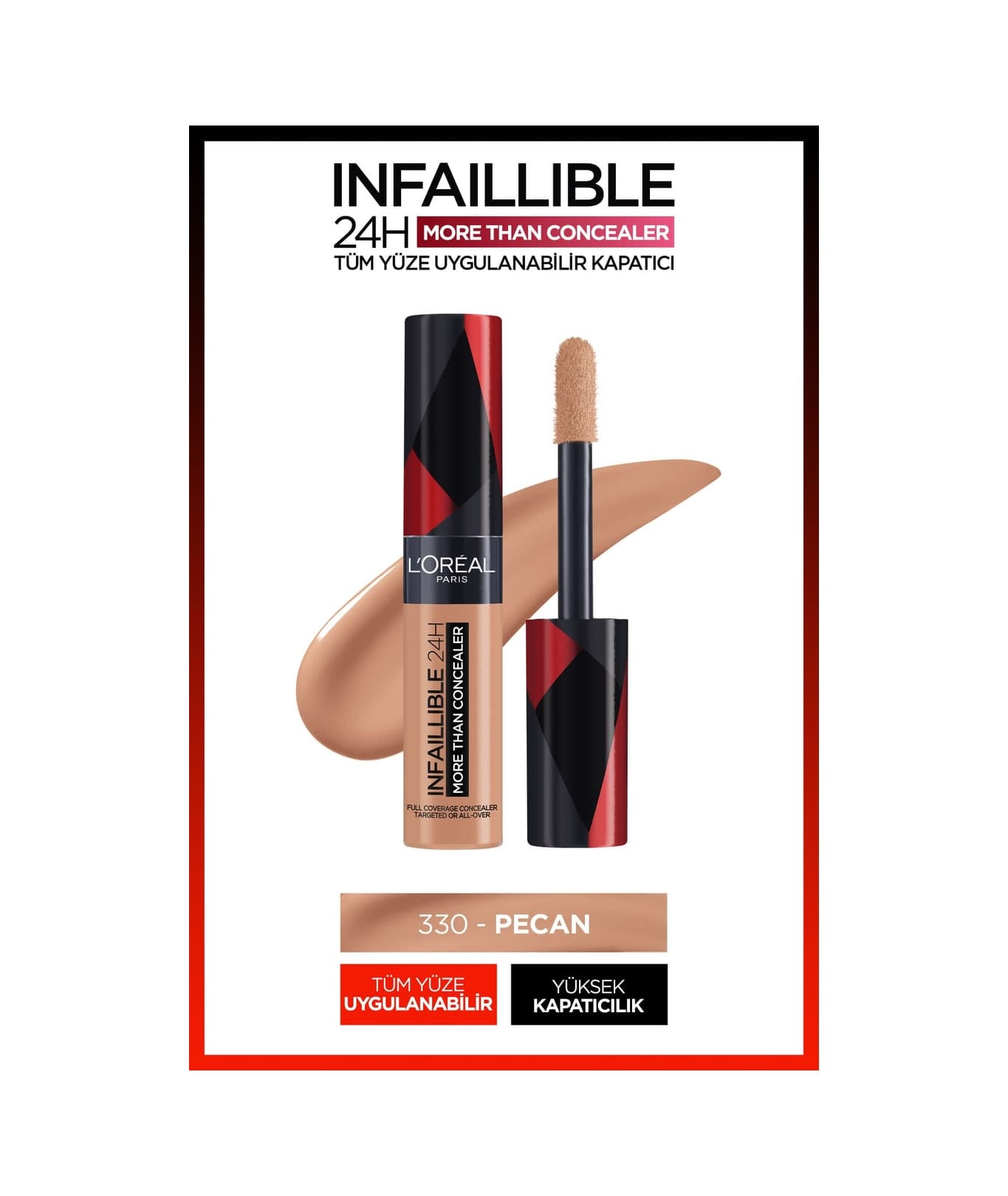 L'Oreal Paris Infaillible Tüm Yüze Uygulanabilir Kapatıcı 330 Pecan