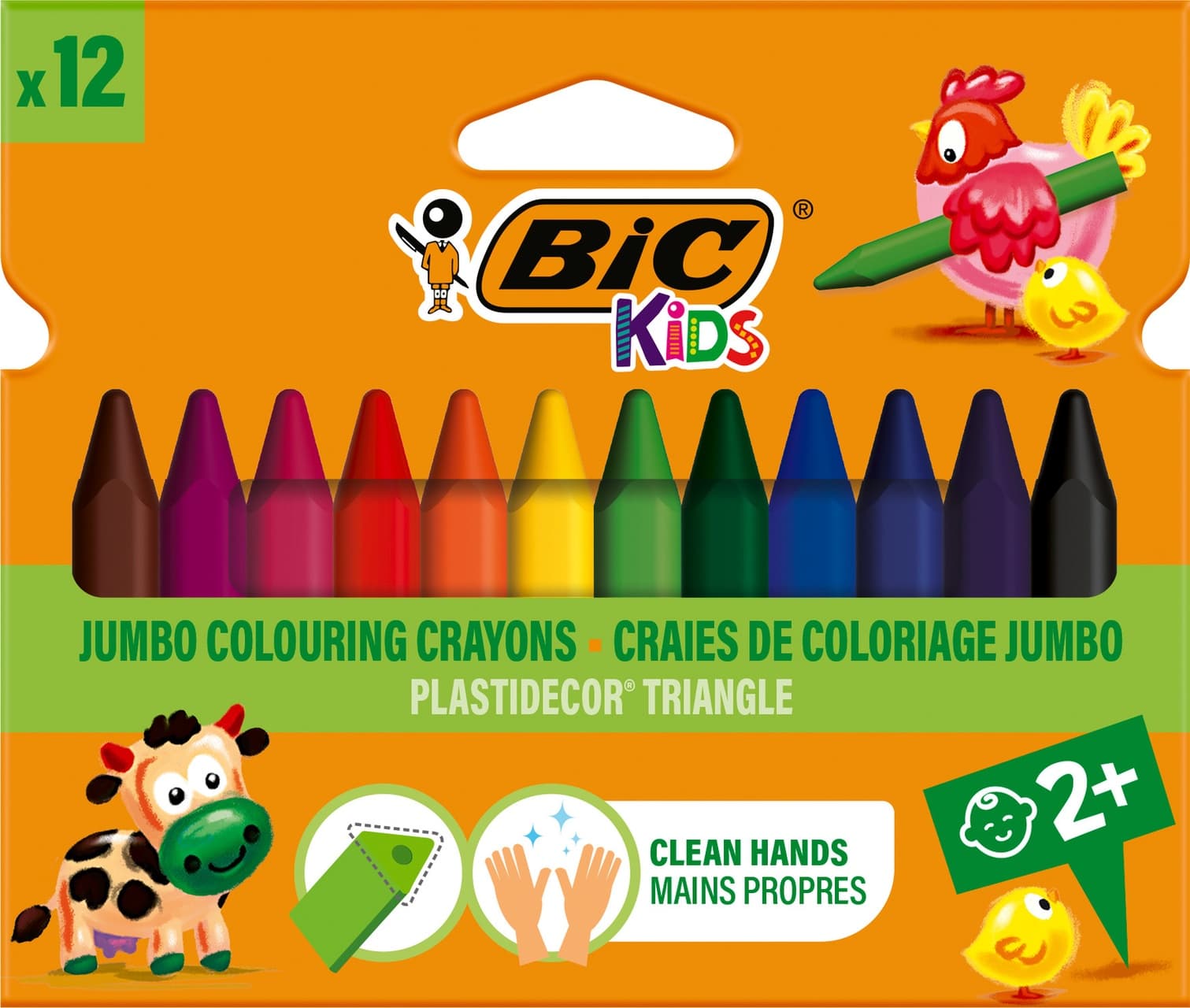 Bic Kids Plastidecor Üçgen Pastel Boya 12'li