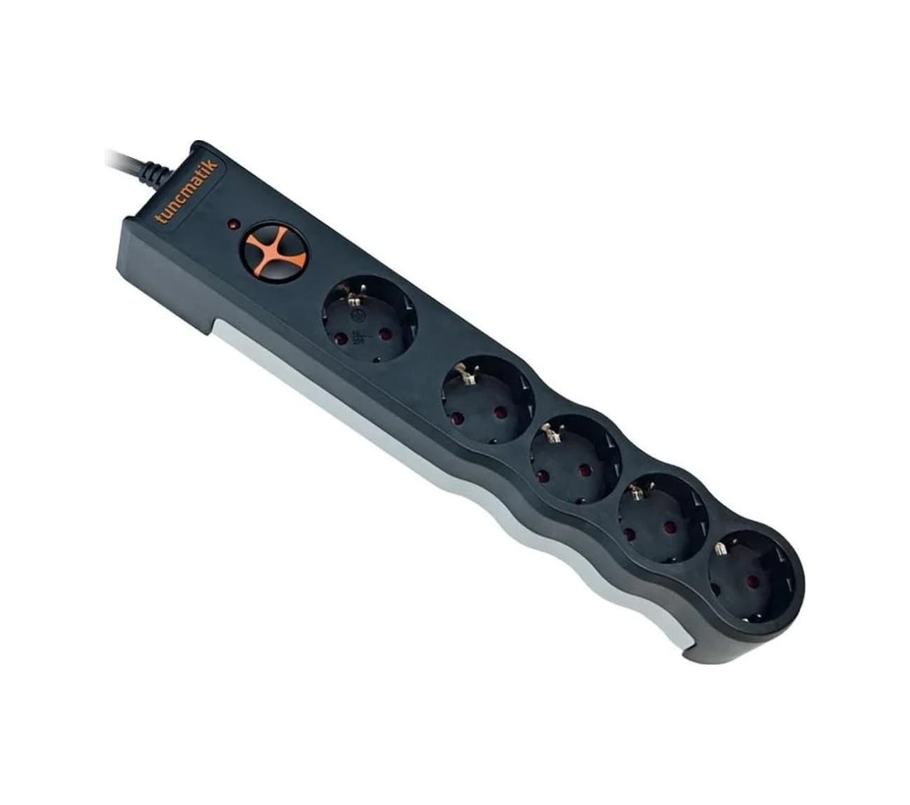 Tunçmatik Powersurge TSK6136 1050J 5'li Akım Korumalı Priz 1.5 M Siyah
