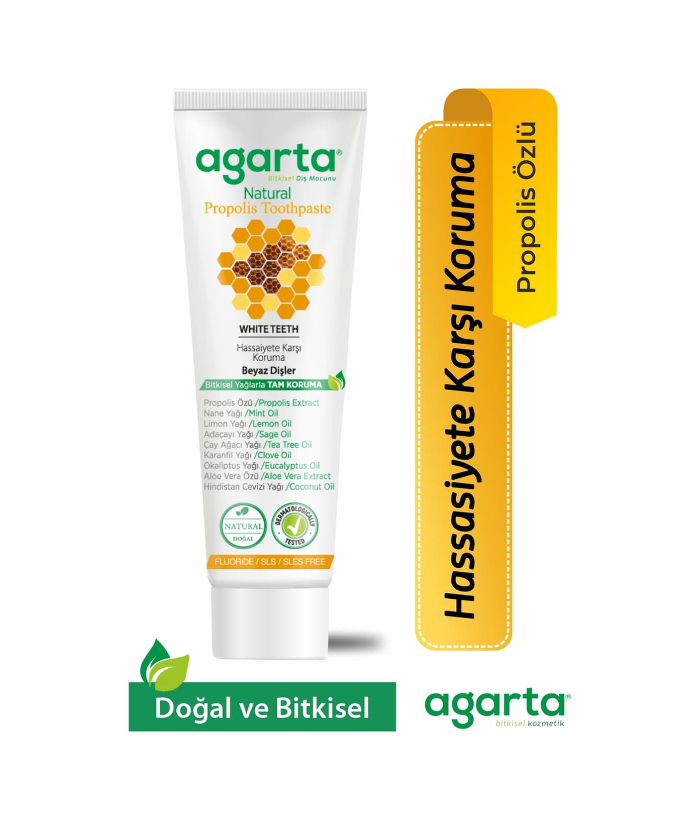 Agarta Doğal Propolis Özlü Diş Macunu 100 ML