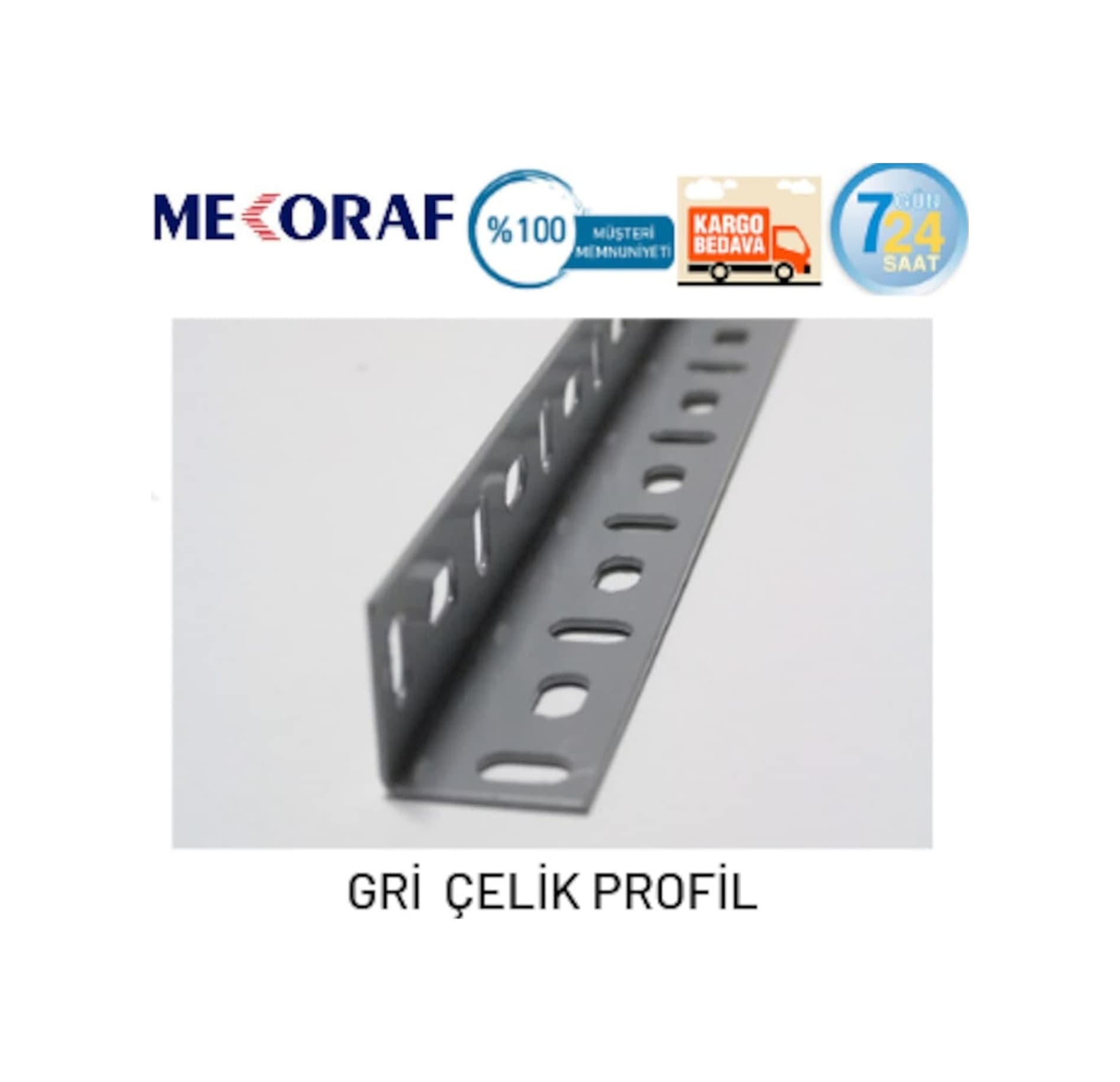 Mekoraf Mekoraf 2,5 Metre Çelik Raf Profil 40X40 1,5 Mm Kalınlığında