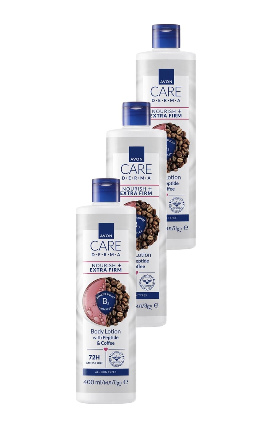 Avon Care Dermanourish + Extra Firm Vücut Losyonu 400ml Üçlü Paket