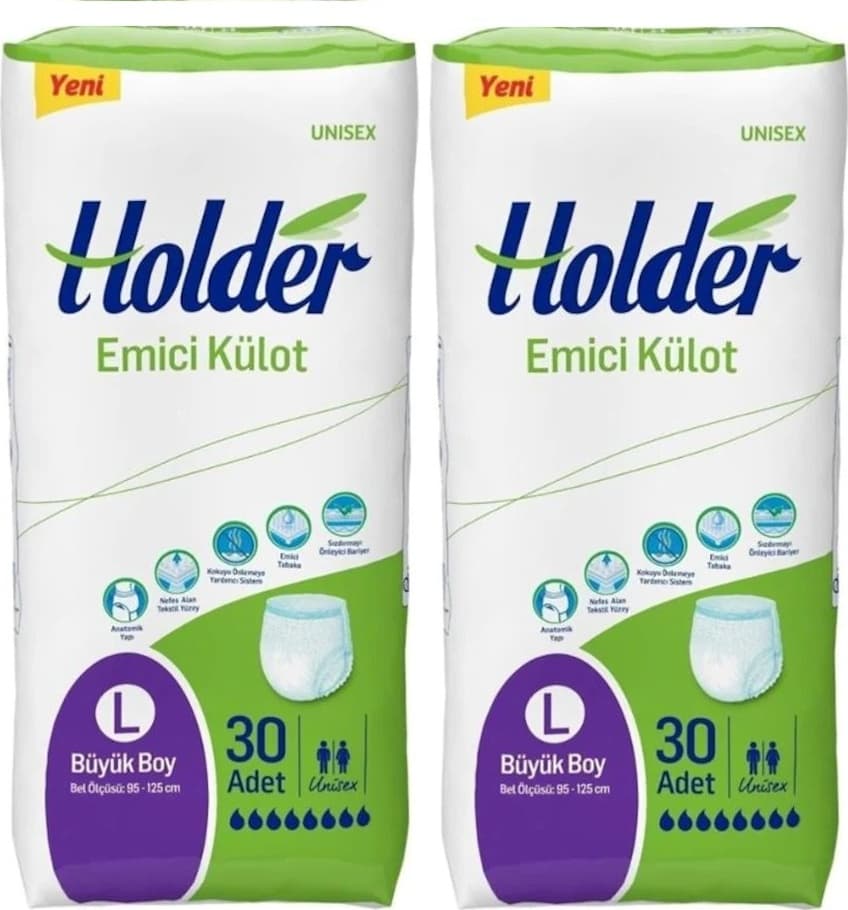 Holder Emici Külot Yetişkin Hasta Bezi Large Büyük Boy 2 x 30'Lu