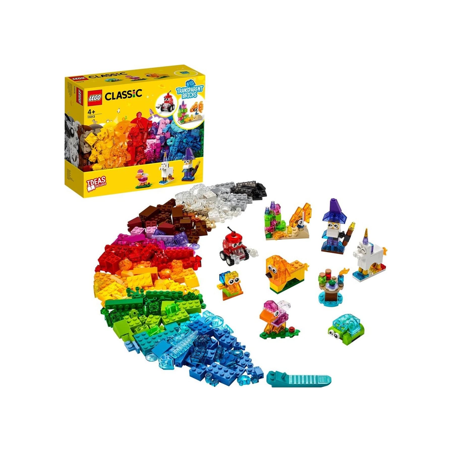 LEGO® Classic Yaratıcı Şeffaf Yapım Parçaları 11013 4+ Yaratıcı Oyuncak Yapım Seti - 500 Parça