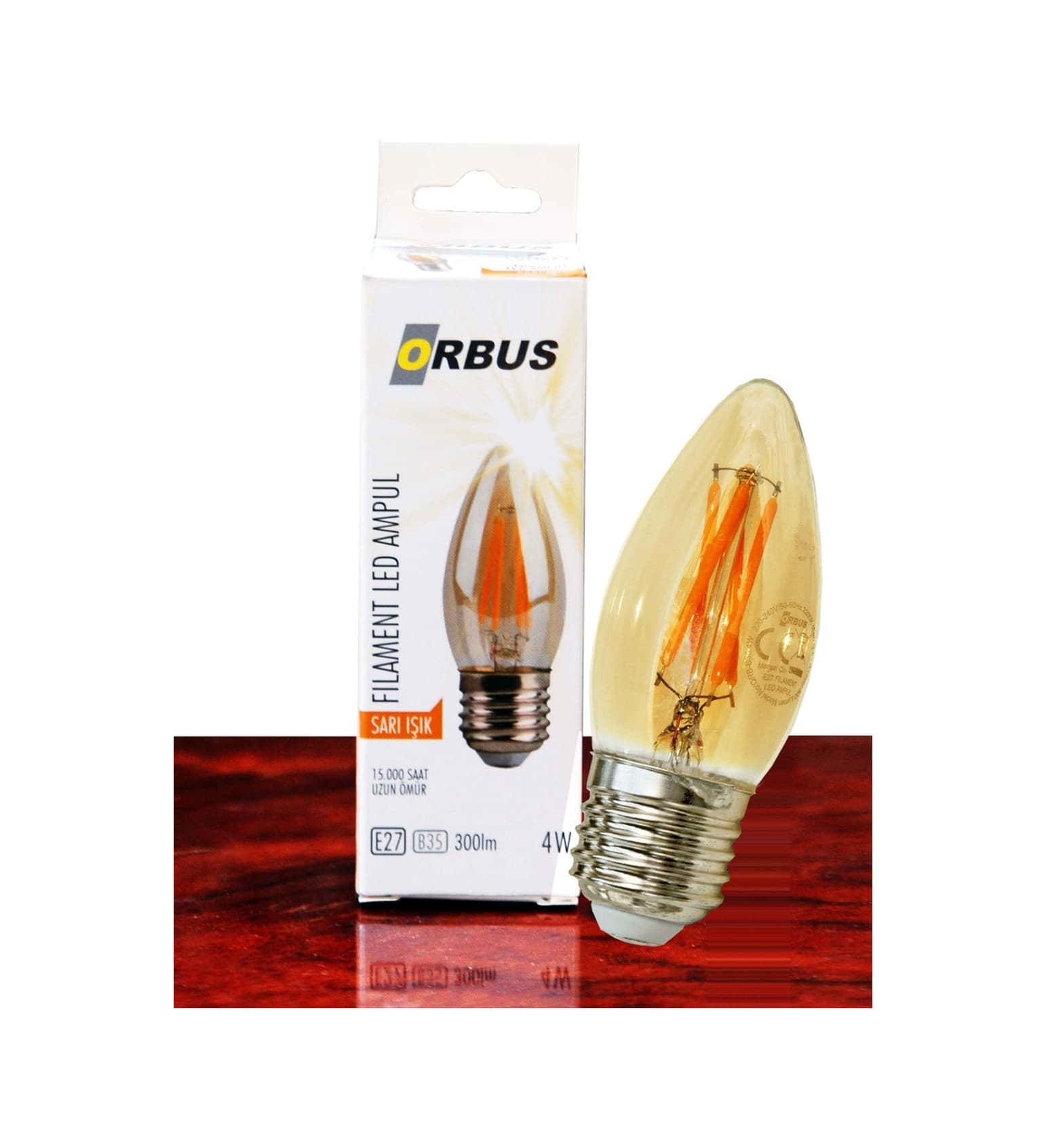 Orbus 4W E27 Dekoratif Rustik Filament Led Ampul