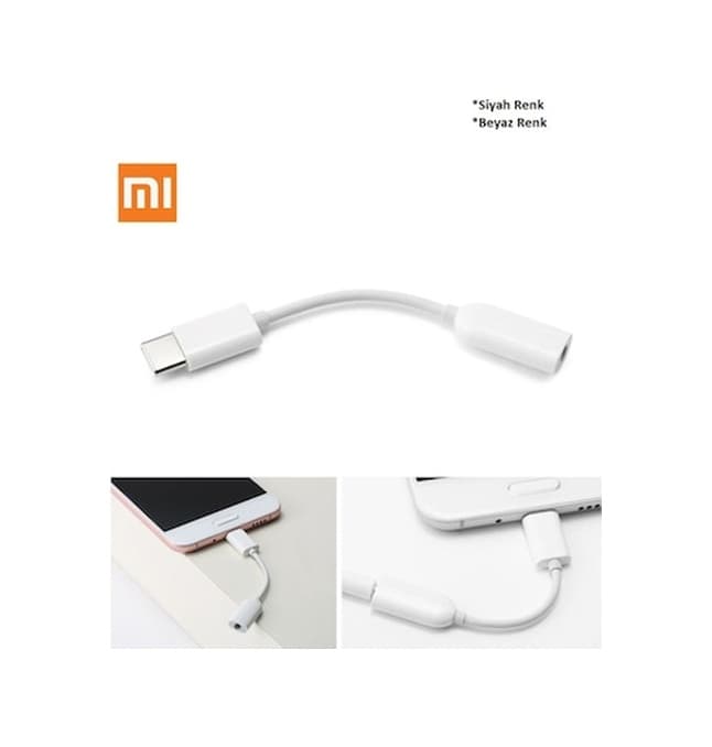 Xiaomi Mi Uyumlu Type C To 3.5Mm Kulaklık Çevirici Dönüştürücü