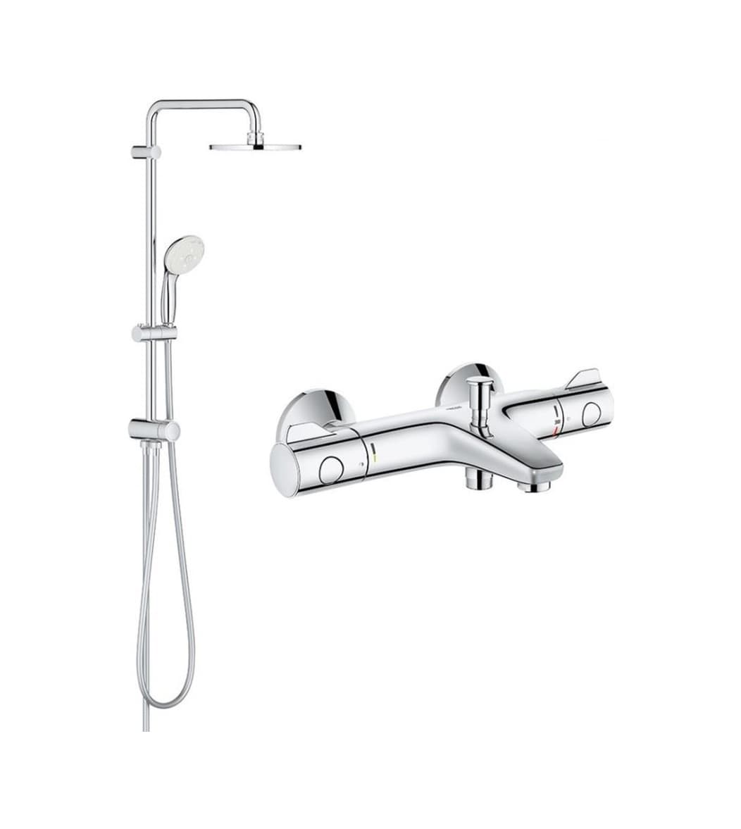 Grohe Duş Seti (Duş kolonu + Termostatik Batarya) 34576000Set Krom