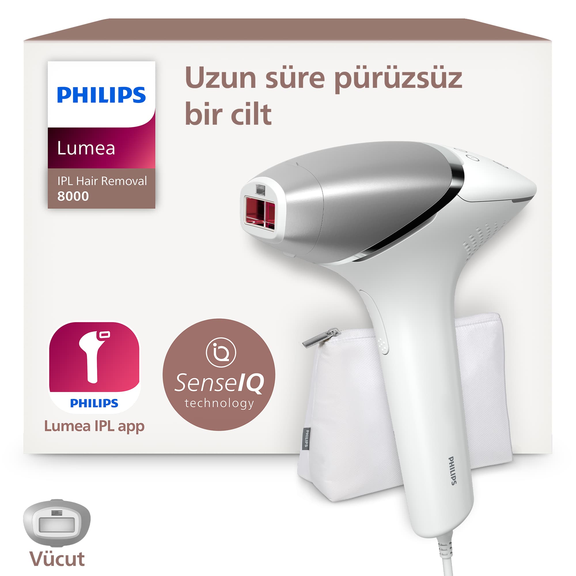 Philips Lumea 8000 Serisi Brı940/00 Ipl Tüy Alma, Vücut İçin 1 Başlık, Çanta