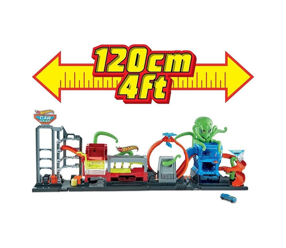 Hot Wheels Dev Ahtapot ile Araba Yıkama Oyun Seti - Gtt96