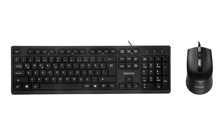 Philips C234 SPT6234 Kablolu Standart Klavye Mouse Set
