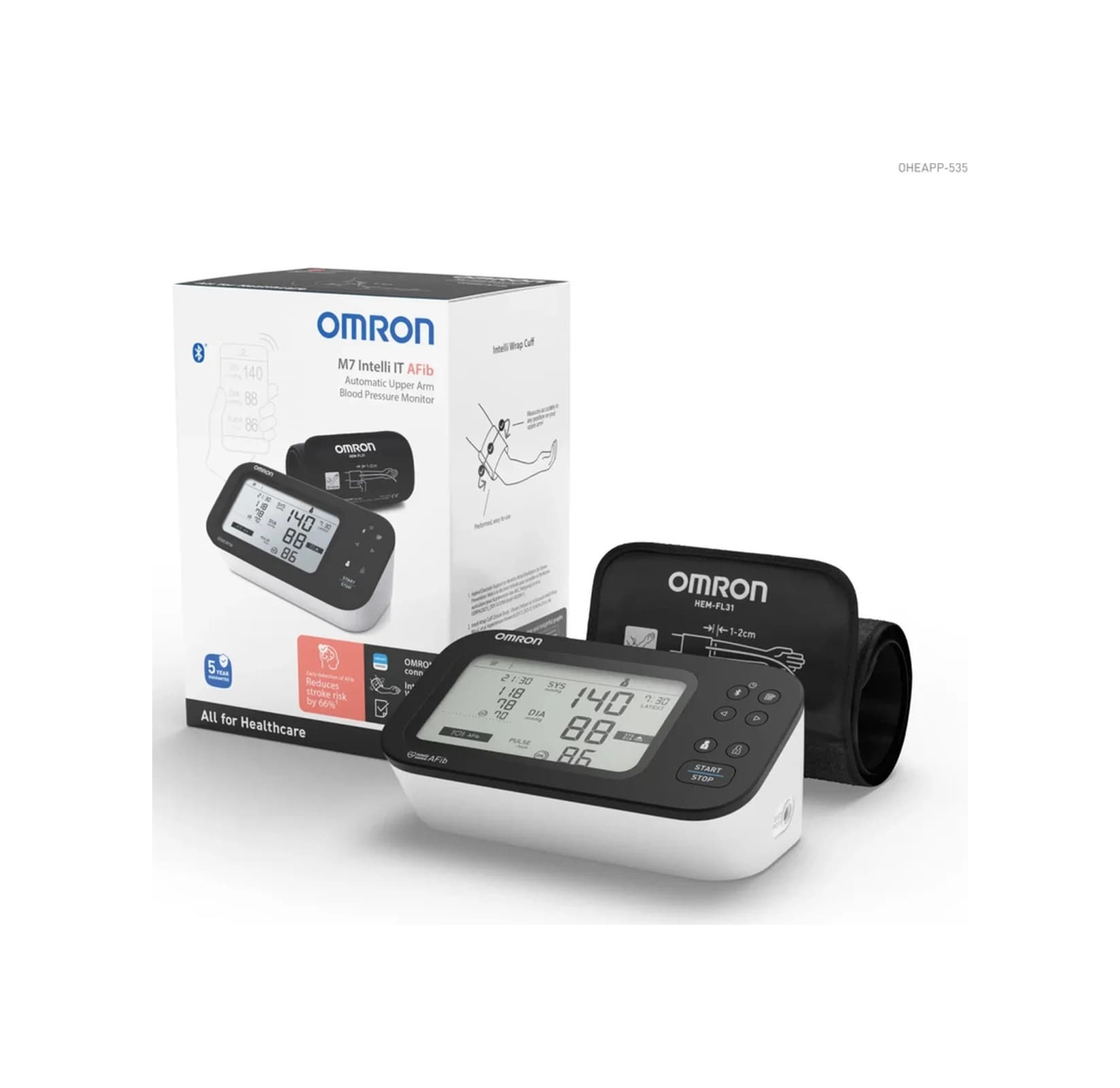 Omron M7 Intelli IT Af (Fibrilasyon) HEM-7380T1-EBK Koldan Ölçer Tansiyon Aleti