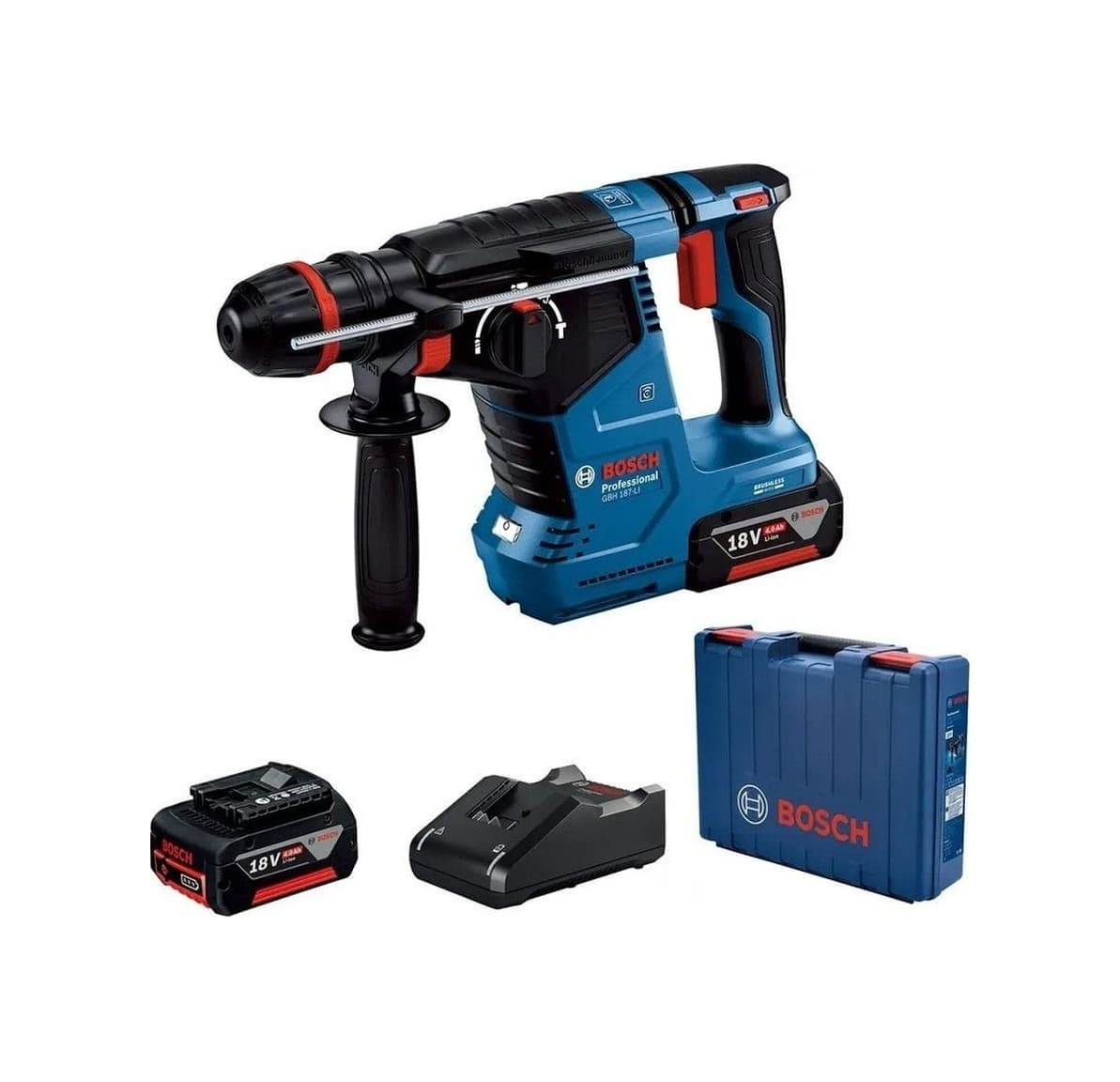 Bosch Professional GBH 187-LI One Chuck 18V 5.0 Ah Çift Akülü Kırıcı Delici – 0611923121