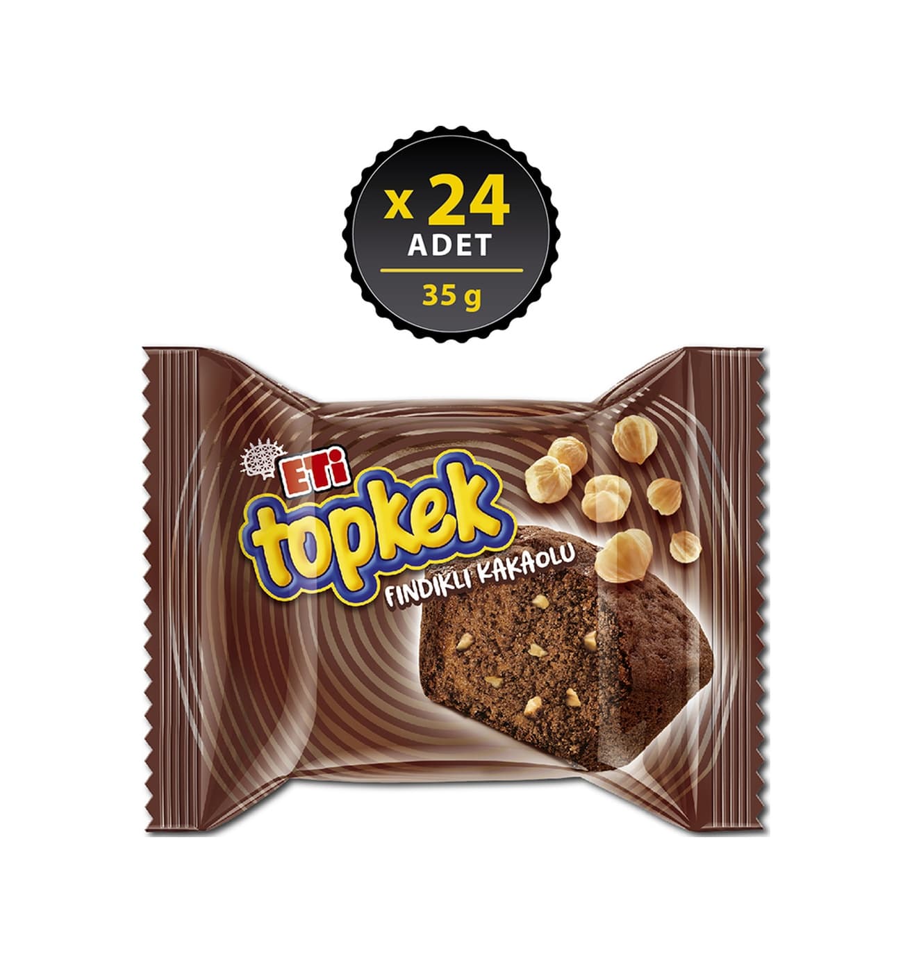 Eti Topkek Fındıklı Kakaolu 24 x 35 G