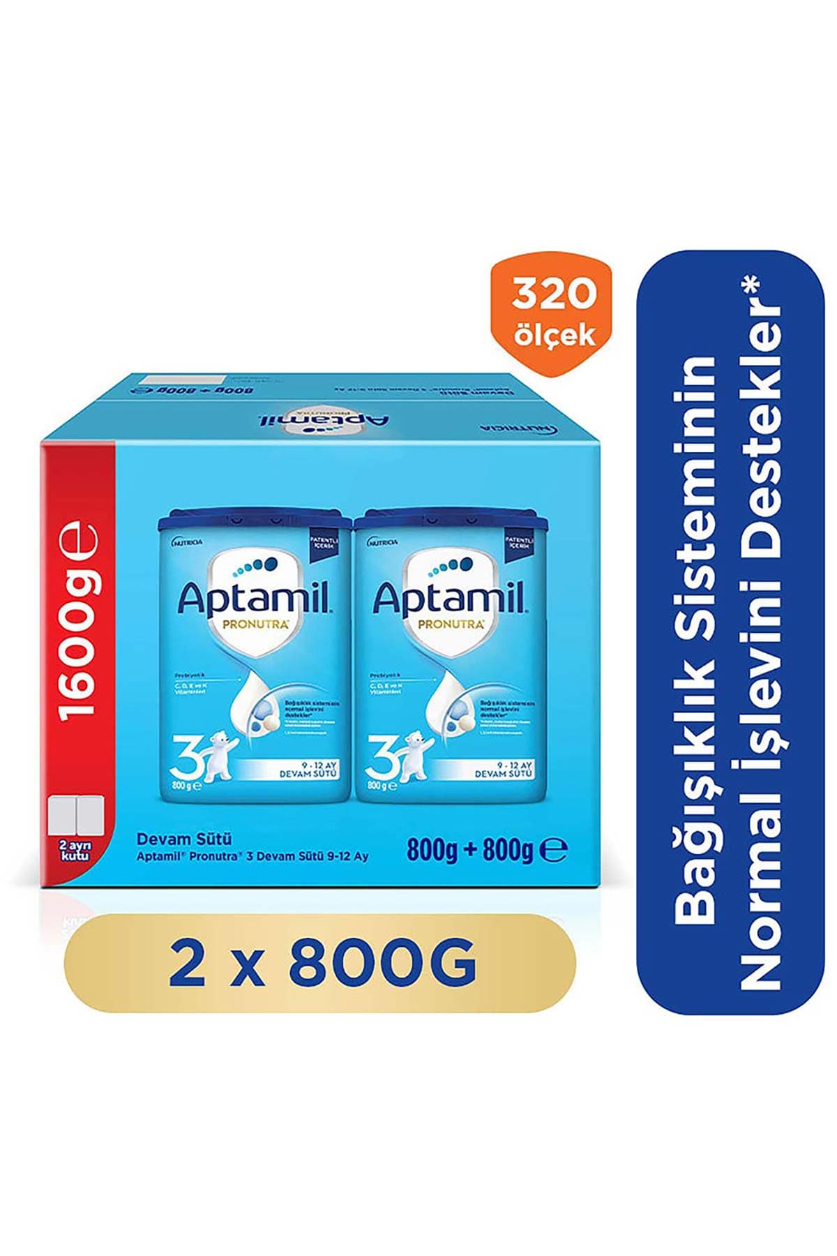 Aptamil 3 Devam Sütü 800 gr 2 Adet