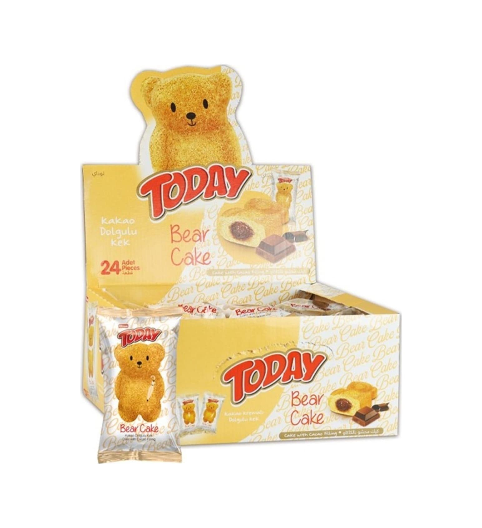 Today Bear Kek Çikolatalı 40 Gr. 24 Adet (1 Kutu)
