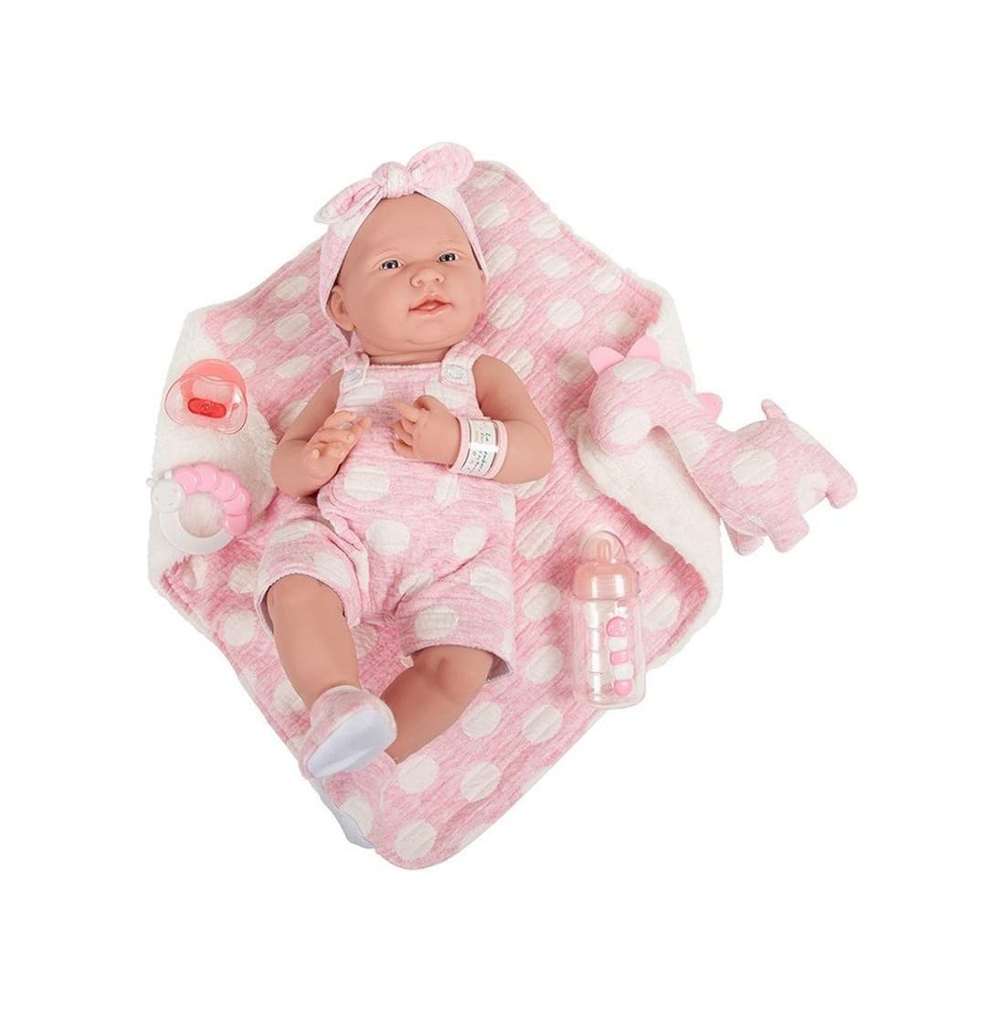 Berenguer Gerçekçi Yenidoğan Oyuncak Kız Bebek 38 Cm - Pembe Dino