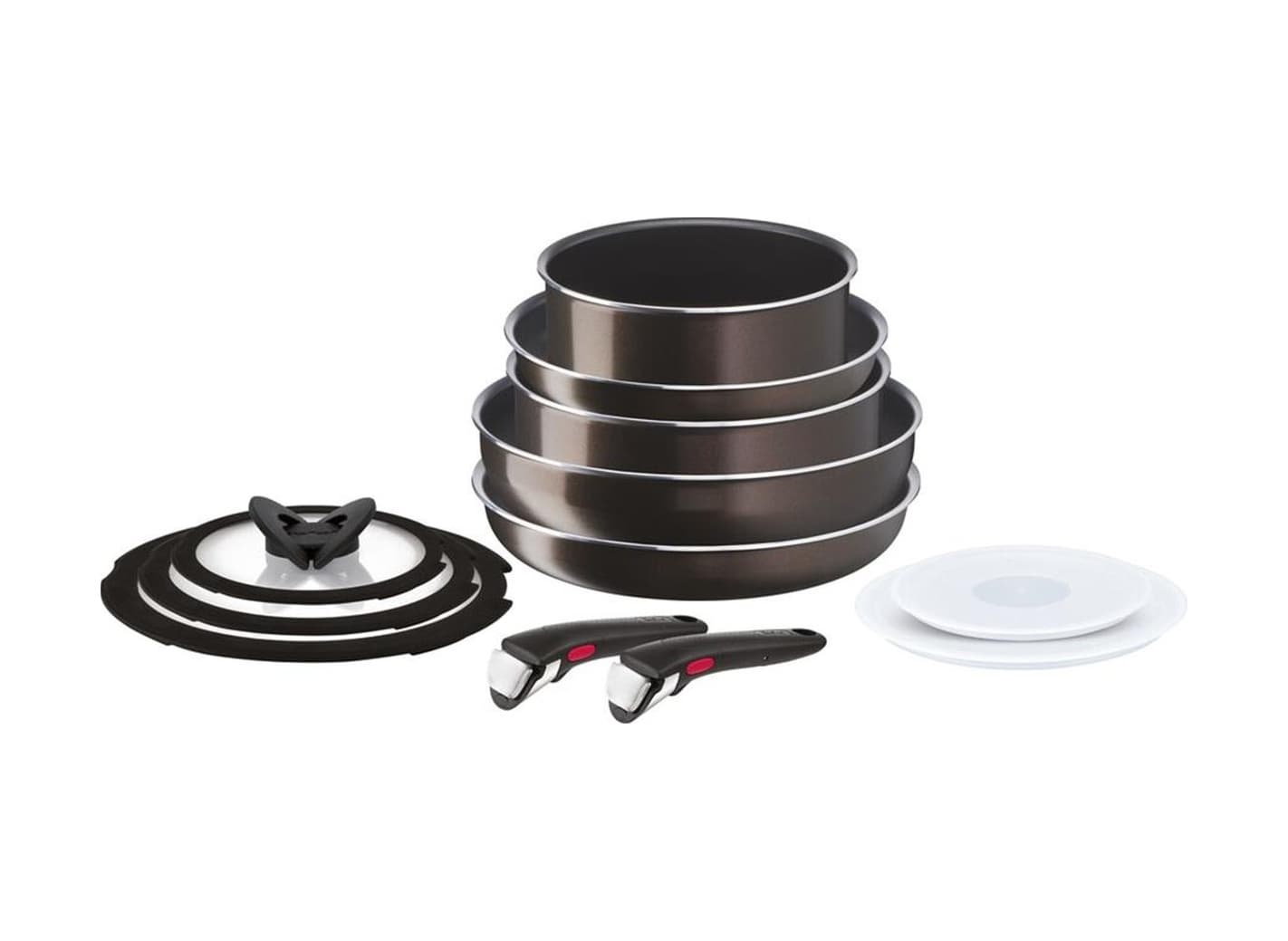 Tefal Ingenio Xl Force Titanyum 2x Büyük Set 12 Parça 001 Siyah