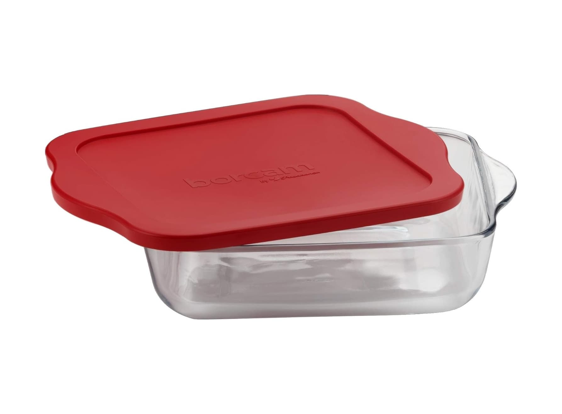 Paşabahçe Borcam Kare Tepsi Kırmızı Kapaklı 2000 cc
