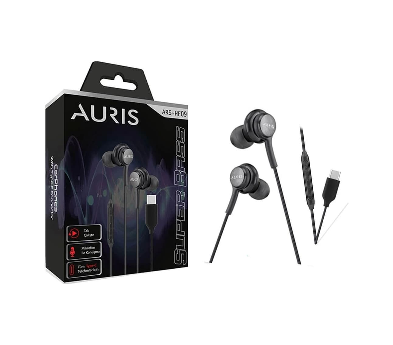 Auris ARS-HF09 Mikrofonlu Kulak İçi Kulaklık