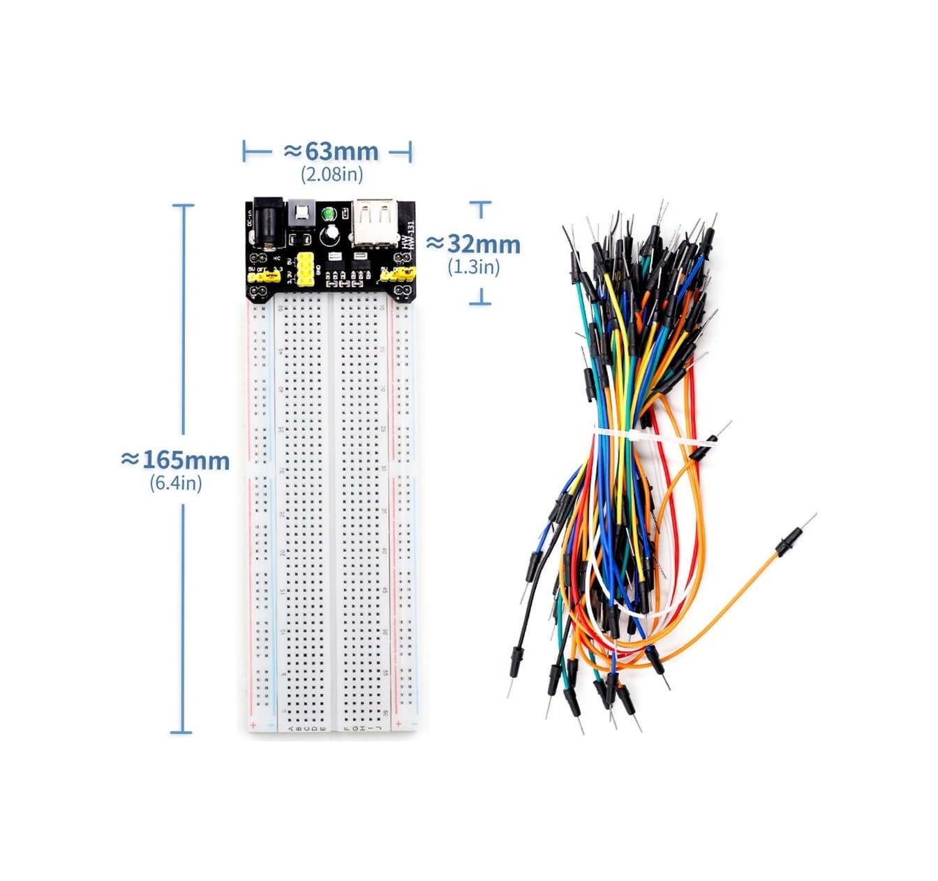 Breadboard Seti - Mb-102 + 65 Parça Kablo Seti + Bb. Güç Kaynağı