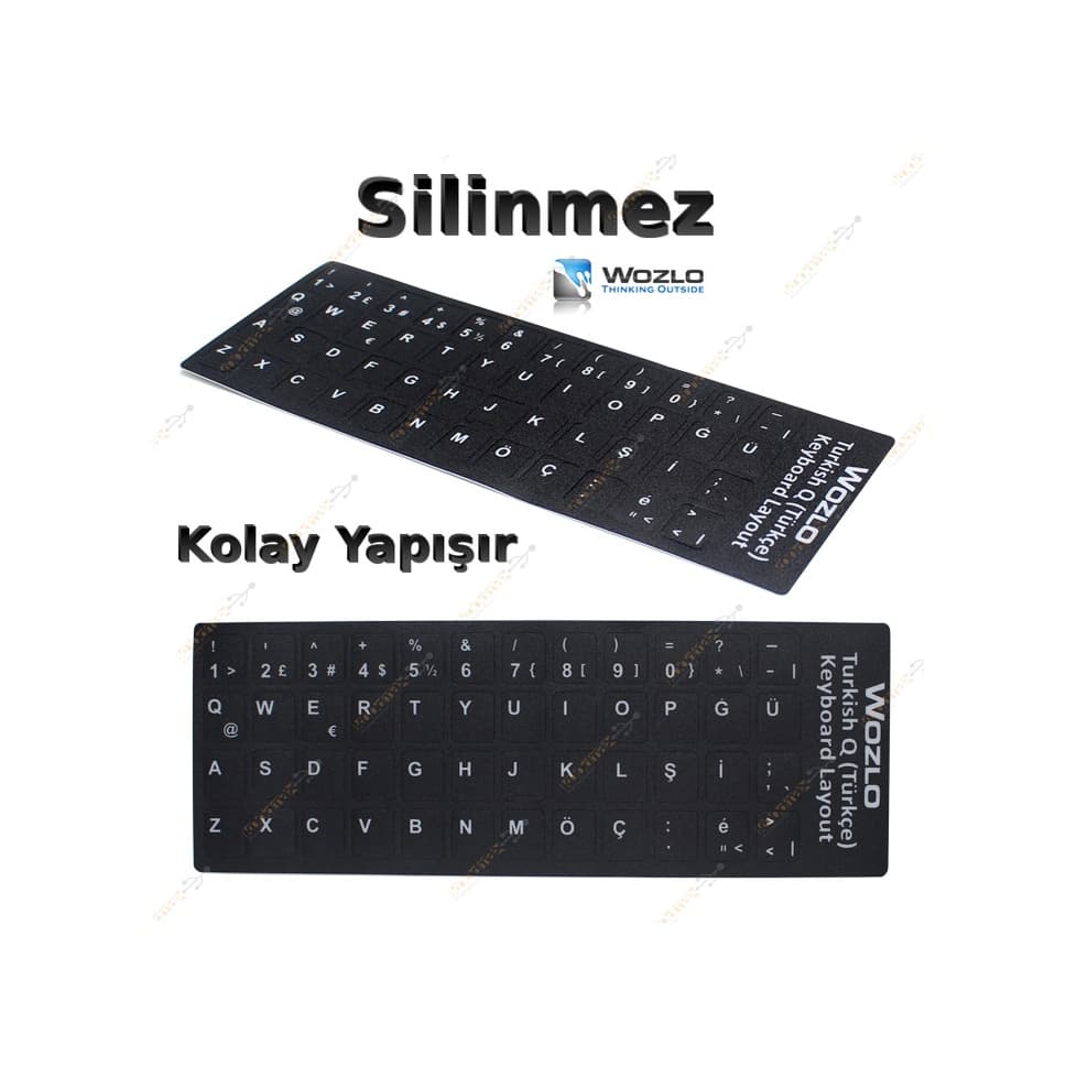 Wozlo Türkçe Q Klavye Etiketi Laptop Pc Sticker