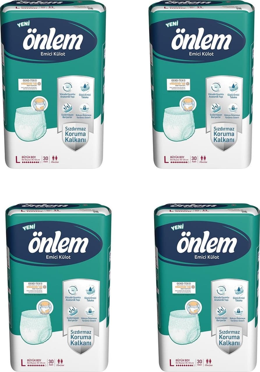 Önlem Yetişkin Emici Külot Bezi Büyük Boy Large 4 x 30'lu