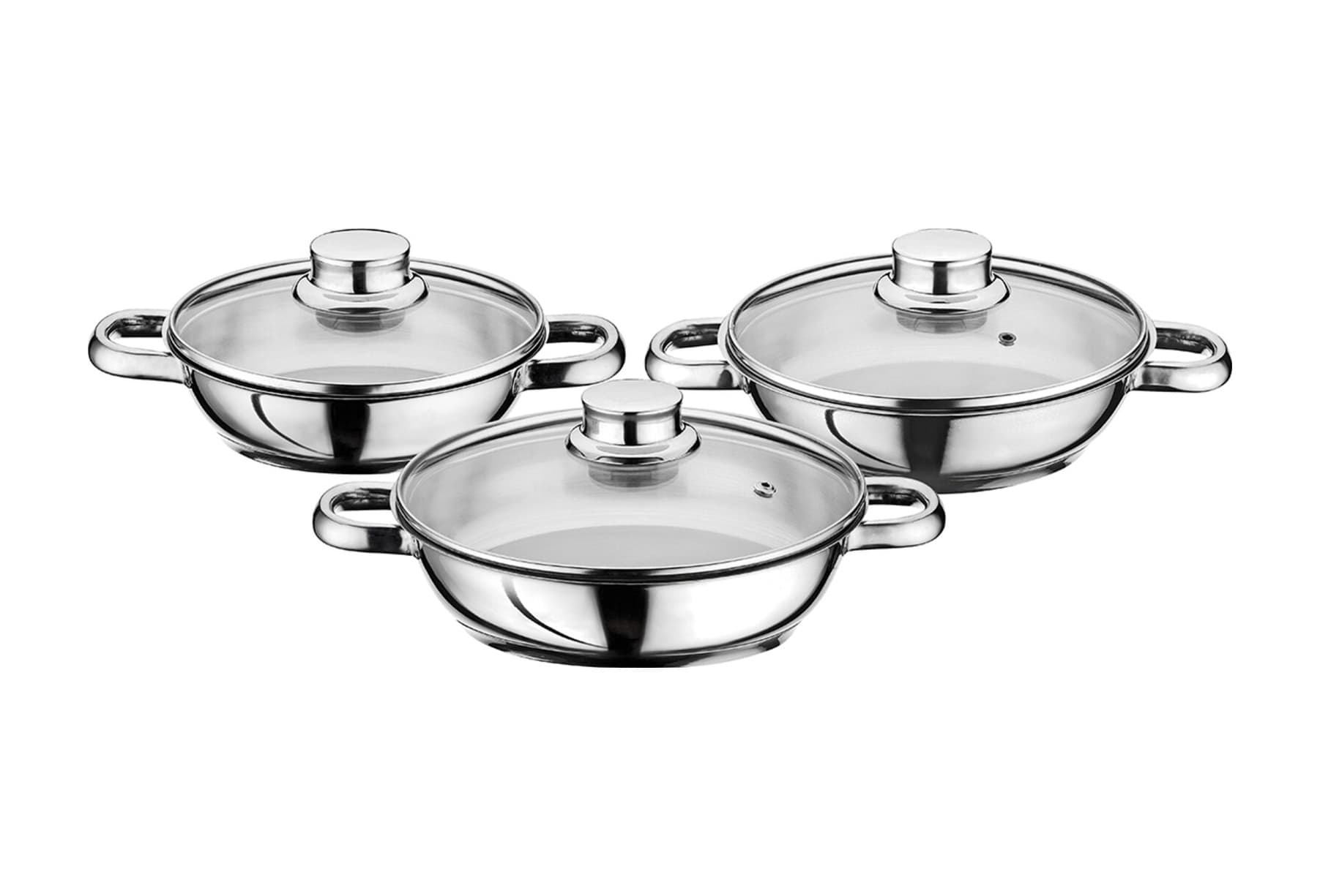 Gülsan Omlet Set 6 Parça Sahan Seti Cam Kapak