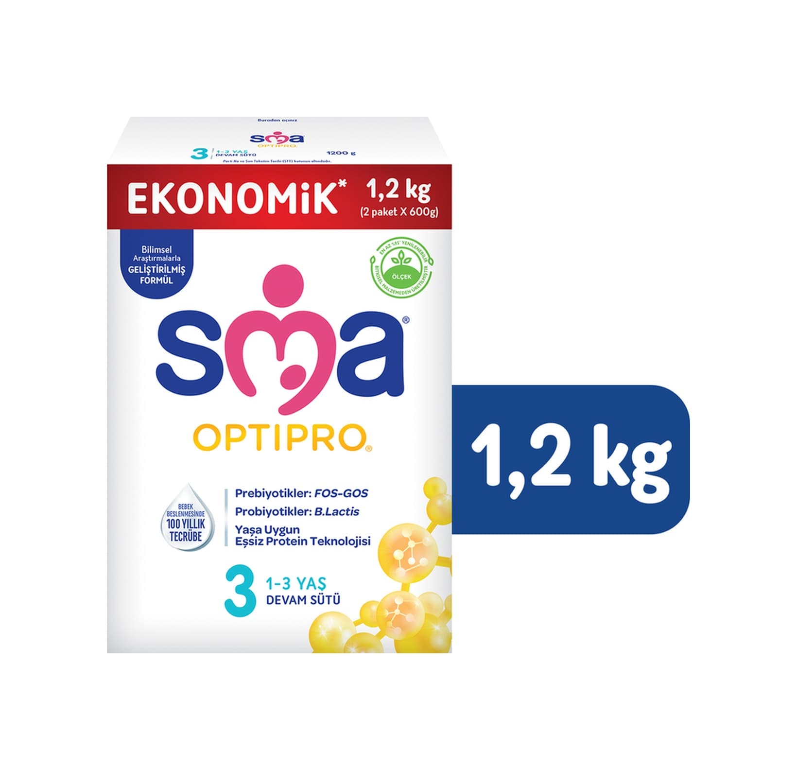 SMA Optipro 3 Probiyotik Devam Sütü 1200 G