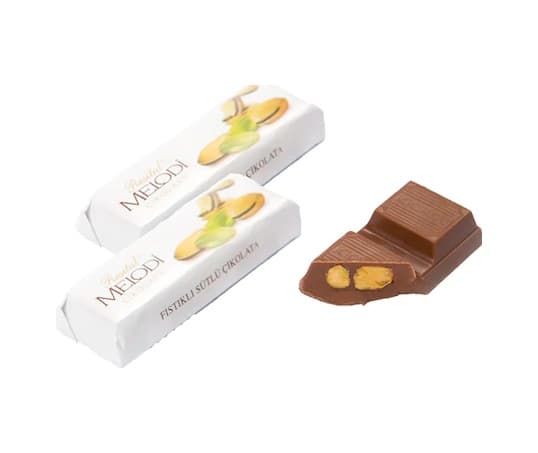 Melodi Antep Fıstıklı Sütlü Tablet Çikolata 25 x 22 G
