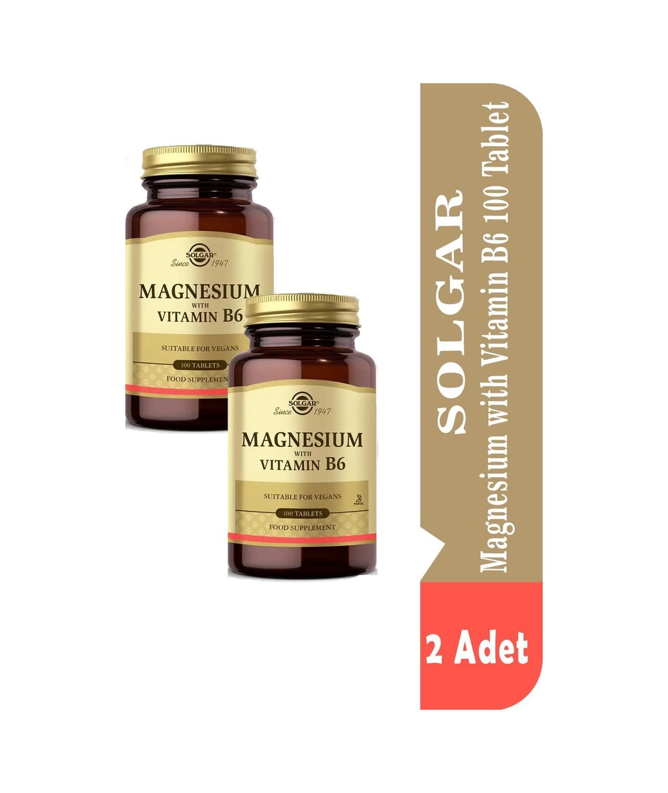 Solgar Magnesium With Vitamin B6 2 x 100 Tablet