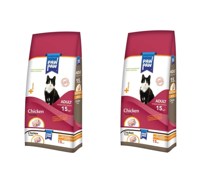 Paw Paw Tavuk Etli Yetişkin Kedi Maması 2 x 15 KG