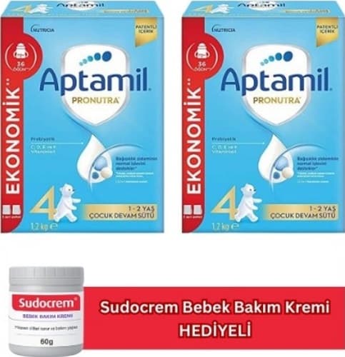 Aptamil 4 Çocuk Devam Sütü 1200 gr 2 Adet