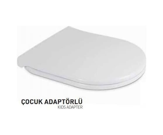 Nkp Twin Çocuk Adaptörlü Yavaş Kapanır Klozet Kapağı 0350