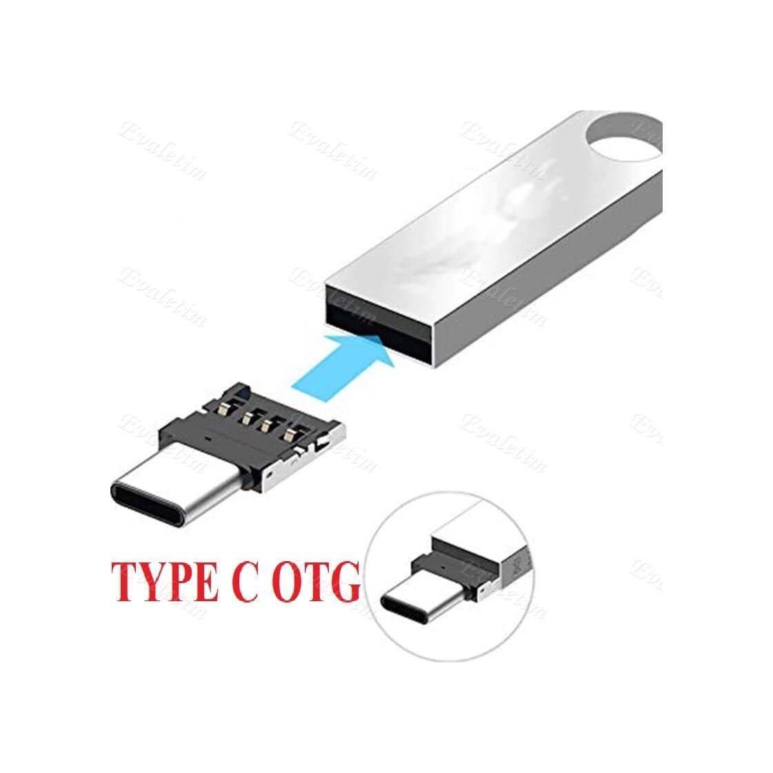 Type C Usb Otg Androıd Uç Çeviricı 4497A Adaptör Dönüştürücü Şarj